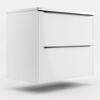 Тумба под раковину La Fenice Tesoro FNC-01-TES-PB-80-2  Белая матовая 80 см